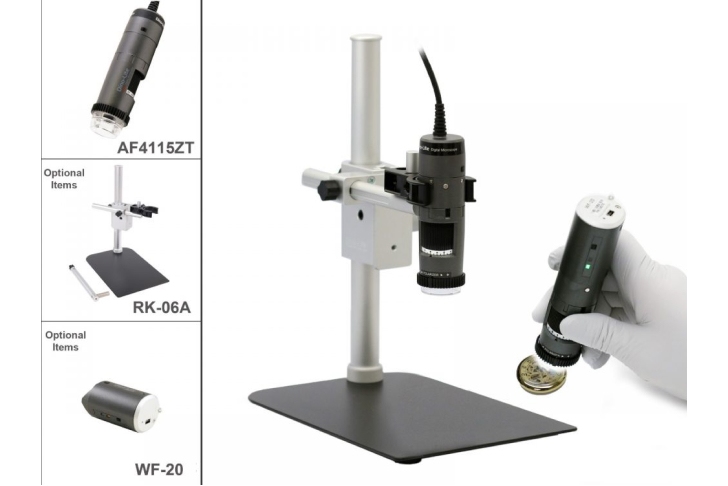 Pengamatan jam tangan menggunakan dinolite mikroskop